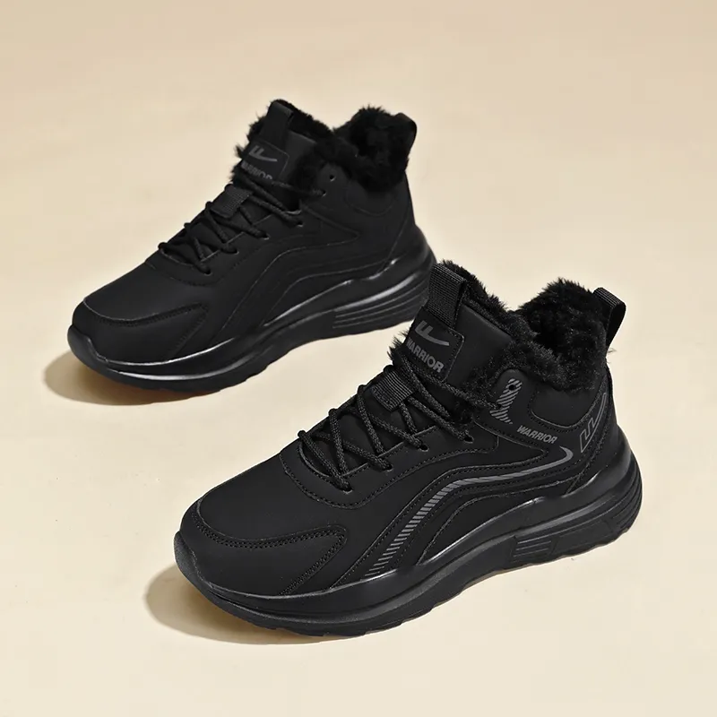 Warrior Insulated Shoes Athletic Shoes Warm Height Increasing Wear Resistant Slip Resistant Snow Boots Unisex-21
