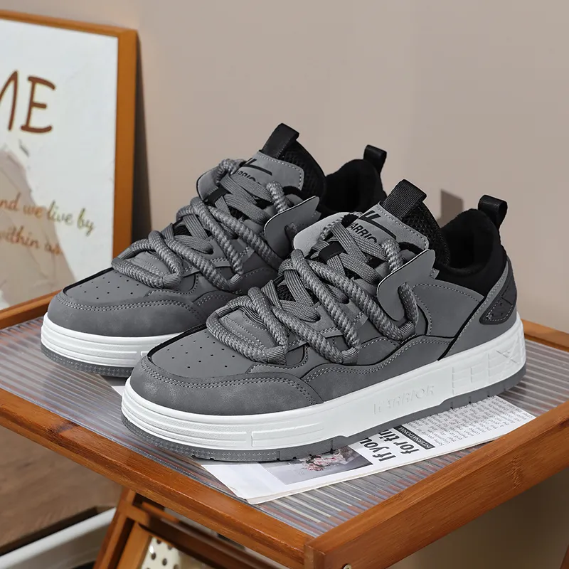 Warrior Warm Height Increasing Wear-Resistant Low-Top Casual Shoes Men's-14
