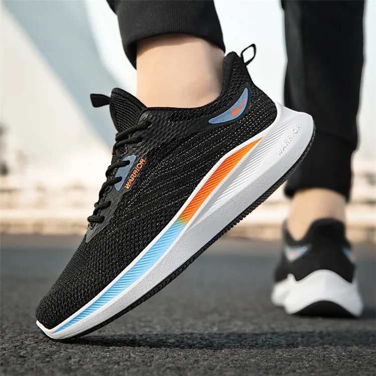 Warrior Breathable And Lightweight Low Top Casual Running Shoes Men's Blue White-22
