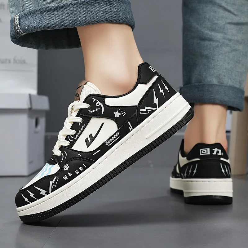 Warrior Air Force 1 Puffy Shoes Low-Top Skateboard Shoes Unisex-6
