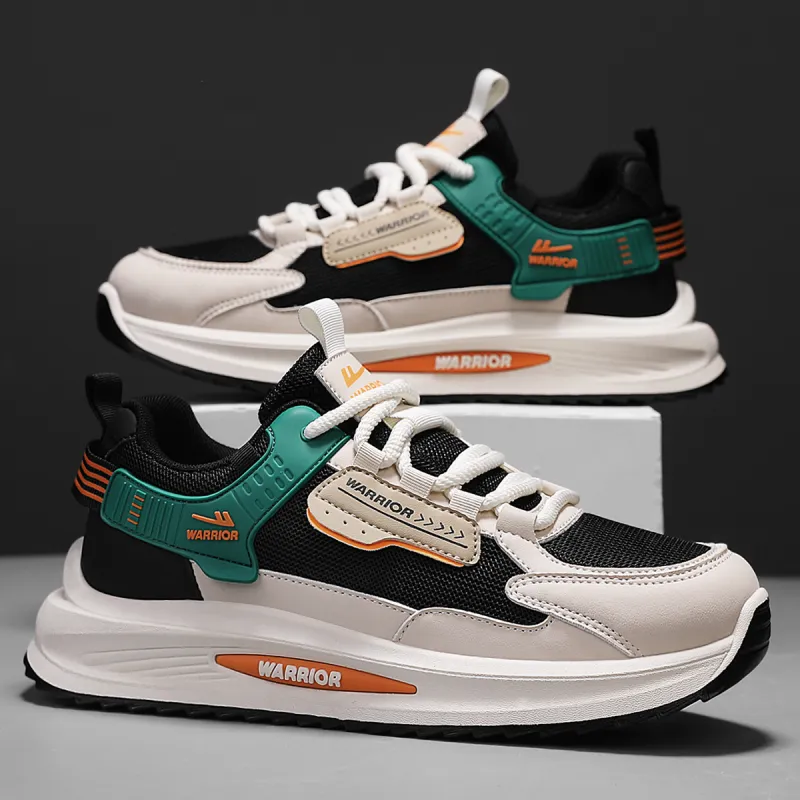 WARRIOR Casual Shoes Men Low Top Black Rice Green Khaki-6