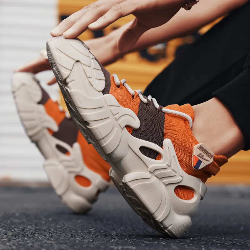 WARRIOR Casual Shoes Men Low Top Orange Brown-7