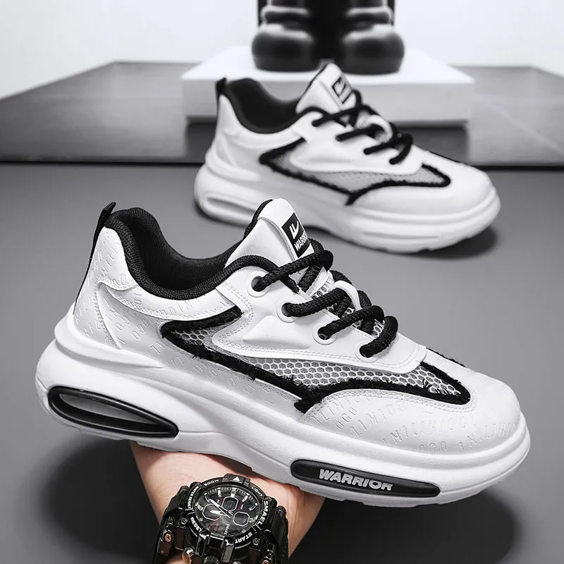 Warrior Wear resistant And Lightweight Low Top Chunky Sneakers Men's-19