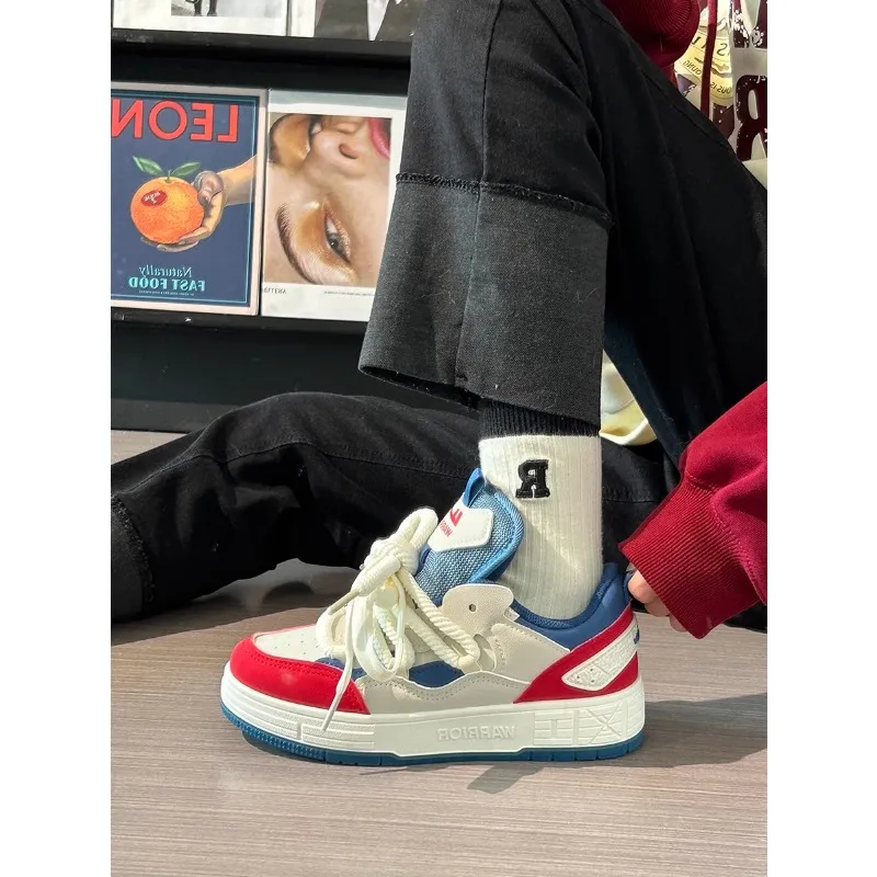 Warrior Height Increasing, Abrasion Resistant, Lightweight, And Breathable Low Top Skateboard Shoes Unisex-14