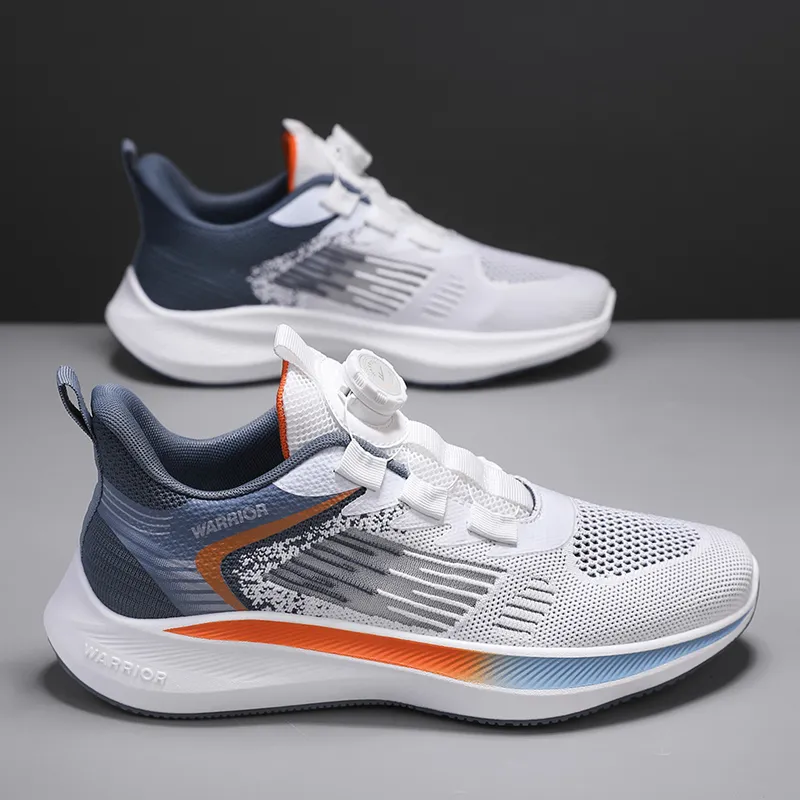 WARRIOR Running Shoes Men Low Top White Mist Blue/White Blue Green-6