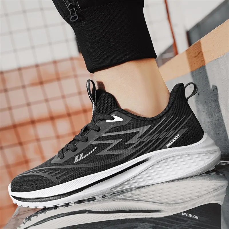 WARRIOR Running Shoes Men Low Top White Blue Yellow/Gray Blue Green/Gray Moon Orange/Black White-30