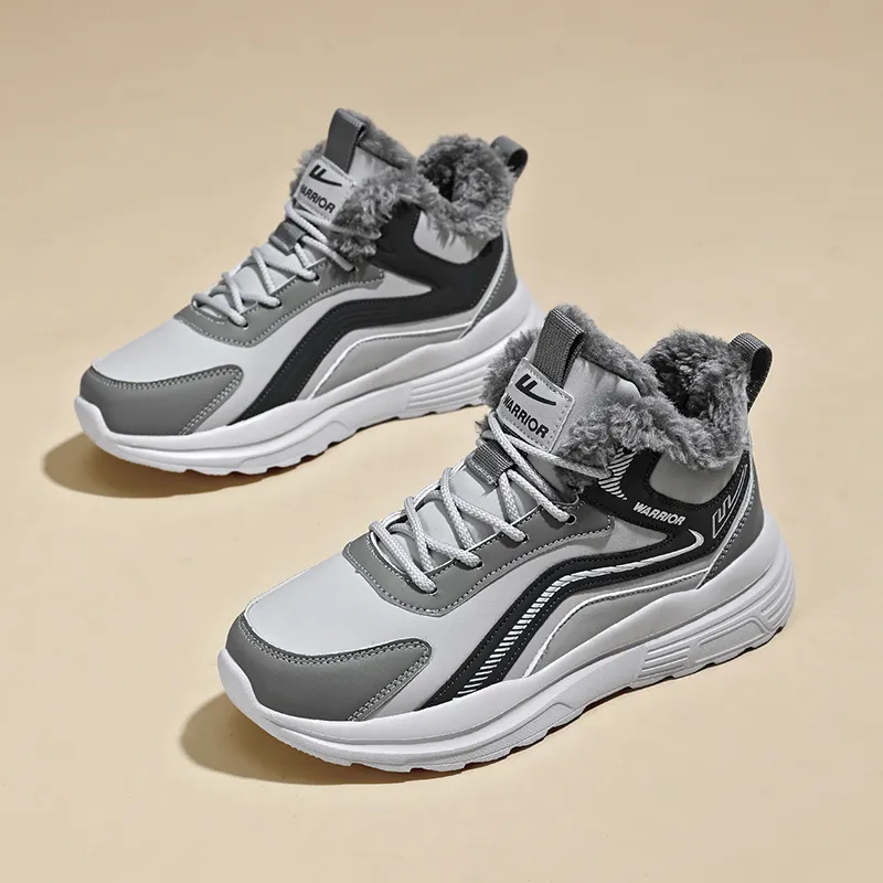 Warrior Insulated Shoes Athletic Shoes Warm Height Increasing Wear Resistant Slip Resistant Snow Boots Unisex-7