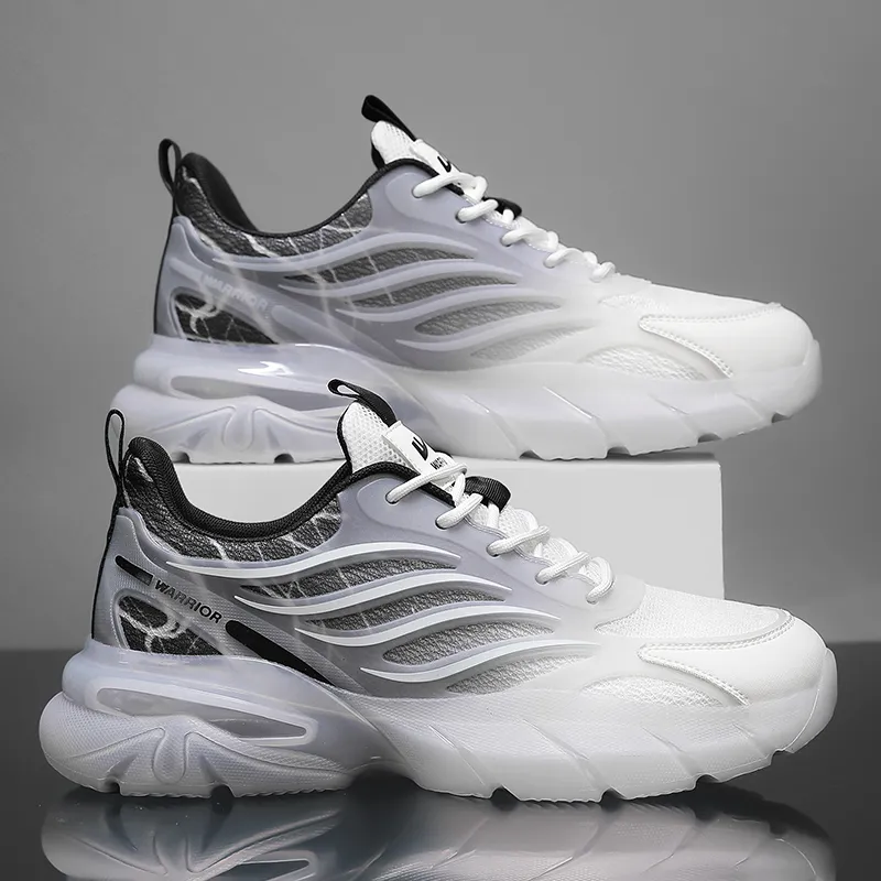 Warrior Cushioned Height Increase Wear Resistant Breathable Low Top Chunky Sneakers Men's-5