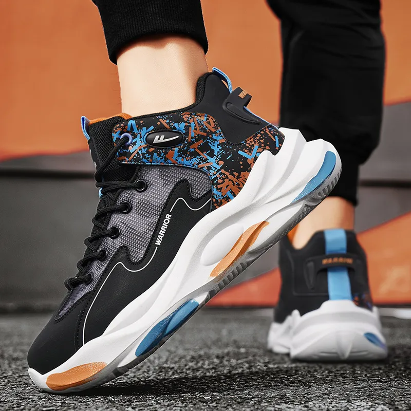 Warrior Cushioning Support Wear-Resistant Basketball Shoes Men's-19