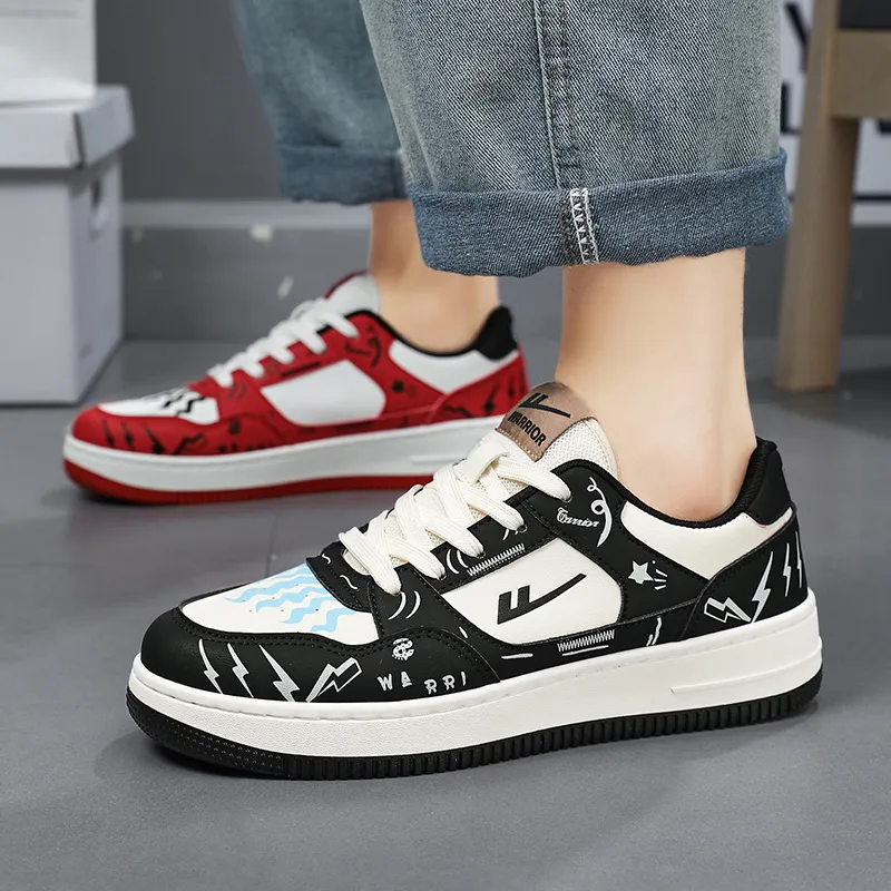 Warrior Air Force 1 Puffy Shoes Low-Top Skateboard Shoes Unisex-22