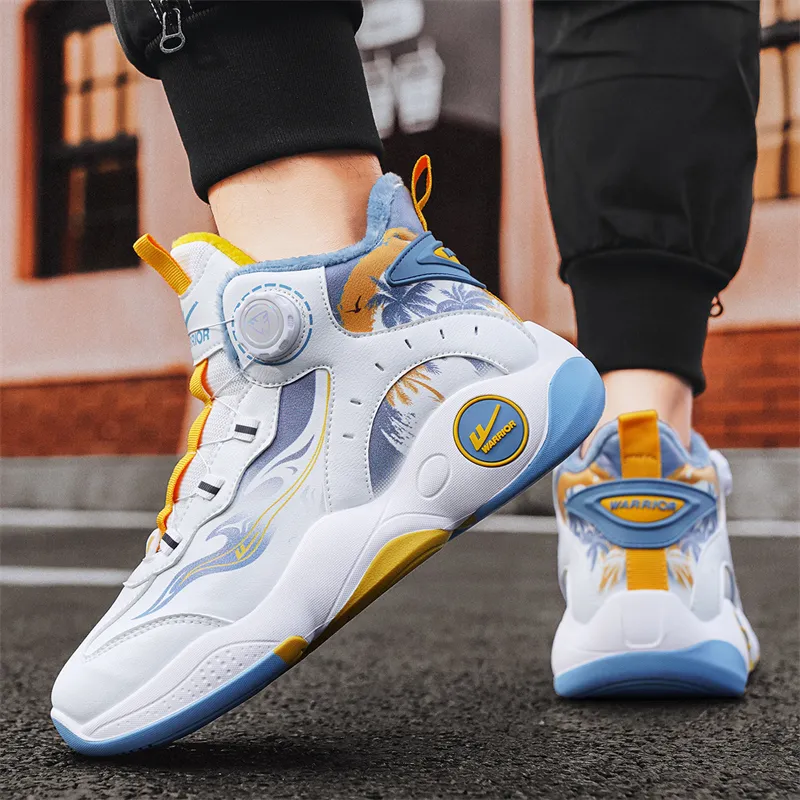 WARRIOR Basketball Shoes Men High Top White Black Yellow/White Light Blue Yellow/White Black Purple-10