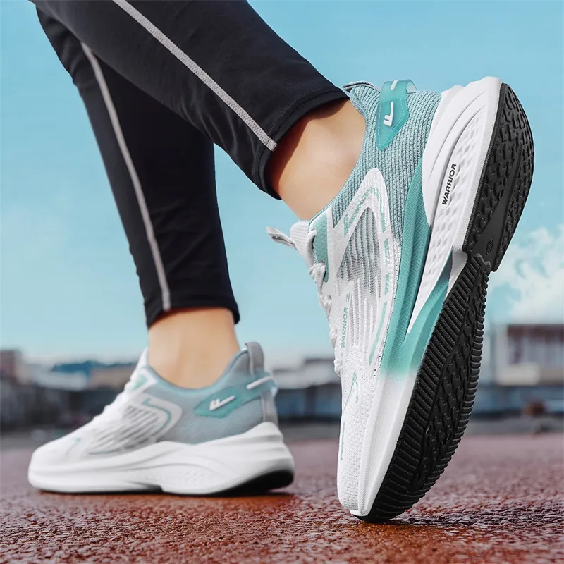 WARRIOR Running Shoes Men Low Top White/Green/Orange/Black-20