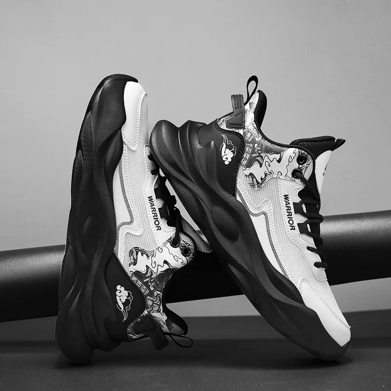 Warrior Cushioning Lightweight Slip-Resistant Mid-Top Basketball Shoes Men's-19