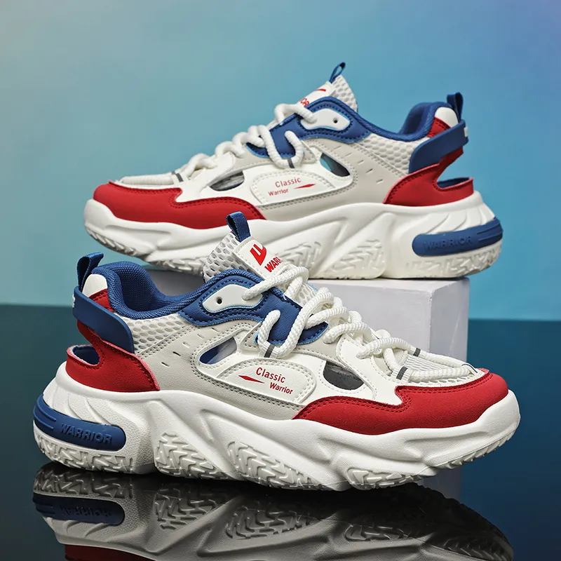 Warrior Height Increasing, Abrasion Resistant, Lightweight, And Breathable Low Top Chunky Sneakers Unisex-6