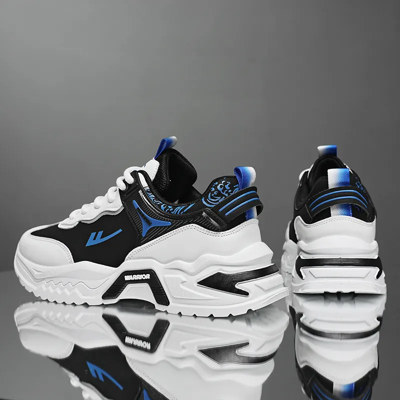 Warrior Wear-Resistant Breathable Height Increasing Low-Top Chunky Sneakers Men's-6