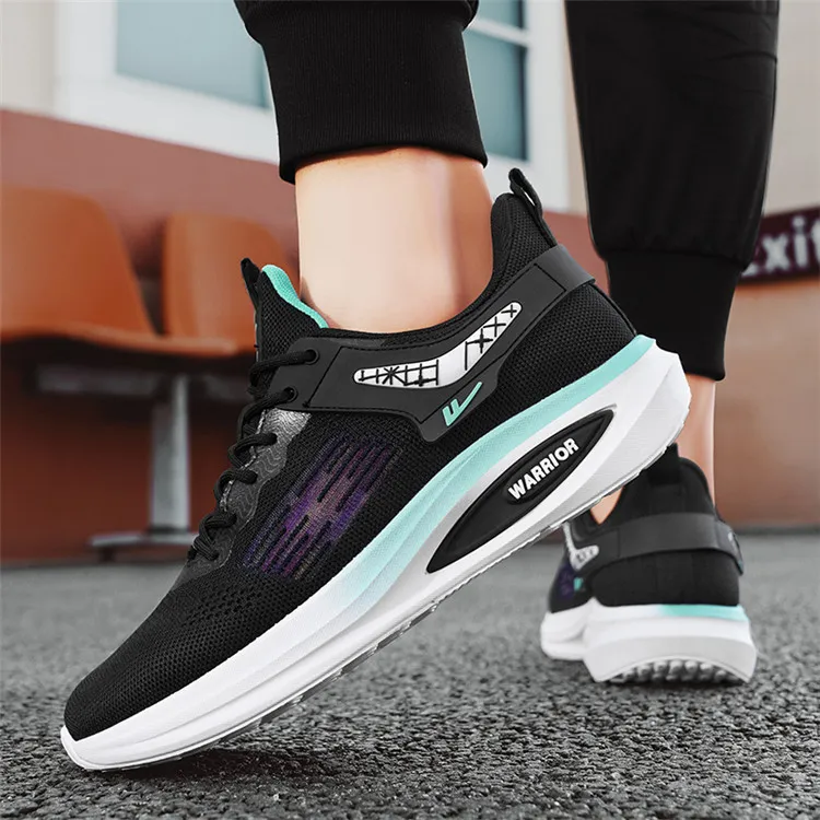 WARRIOR Running Shoes Men Low Top White Light Blue/White Dark Blue/Black-22