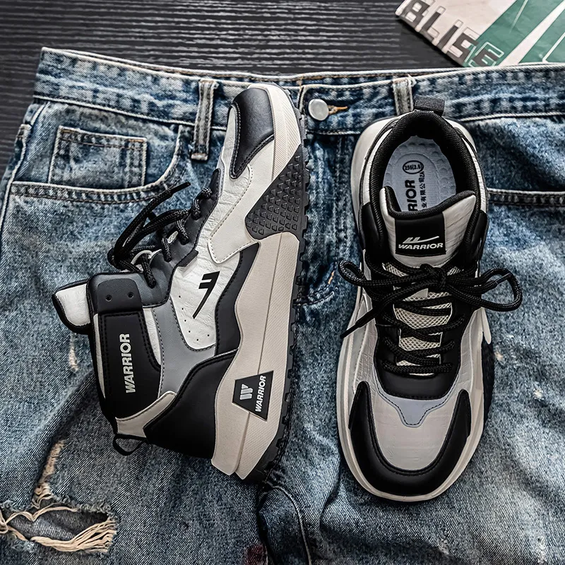 Warrior Wear Resistant Height Increasing Rebound High Top Casual Shoes Men's-8
