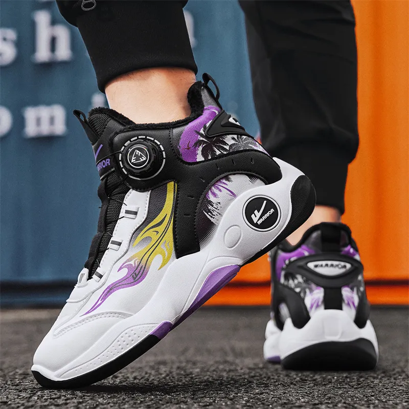 WARRIOR Basketball Shoes Men High Top White Black Yellow/White Light Blue Yellow/White Black Purple-18
