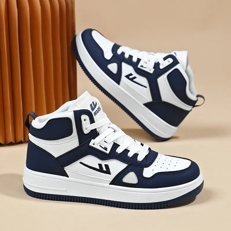 Warrior Height Increasing, Abrasion Resistant, Lightweight, And Breathable High Top Skateboard Shoes Unisex-21
