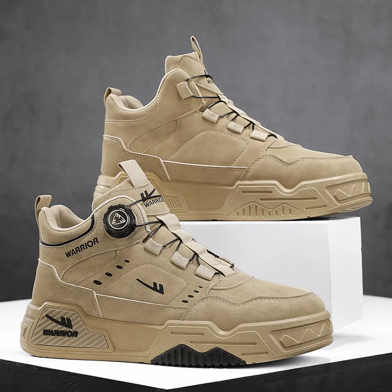WARRIOR Martin Boots Men Black/Khaki/Beige Brown-13