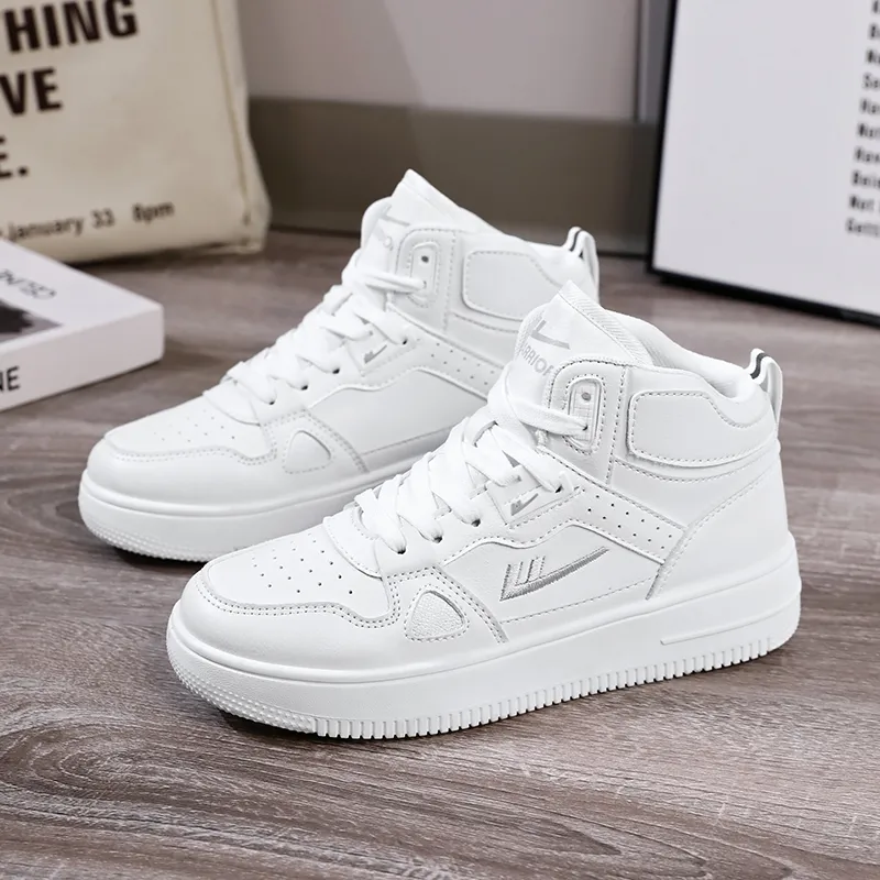 Warrior Height Increasing, Abrasion Resistant, Lightweight, And Breathable High Top Skateboard Shoes Unisex-6