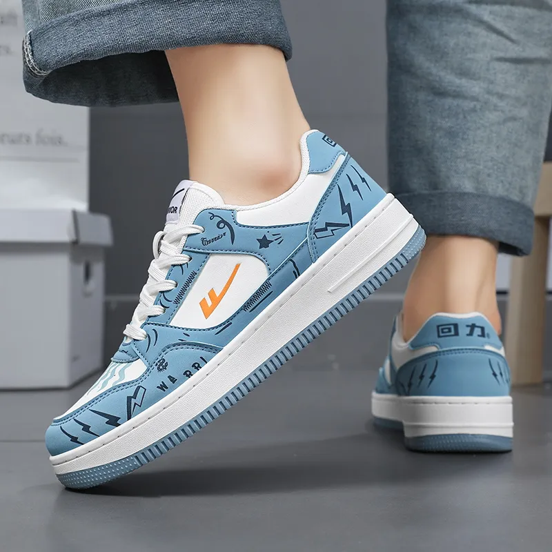 Warrior Air Force 1 Puffy Shoes Low-Top Skateboard Shoes Unisex-14