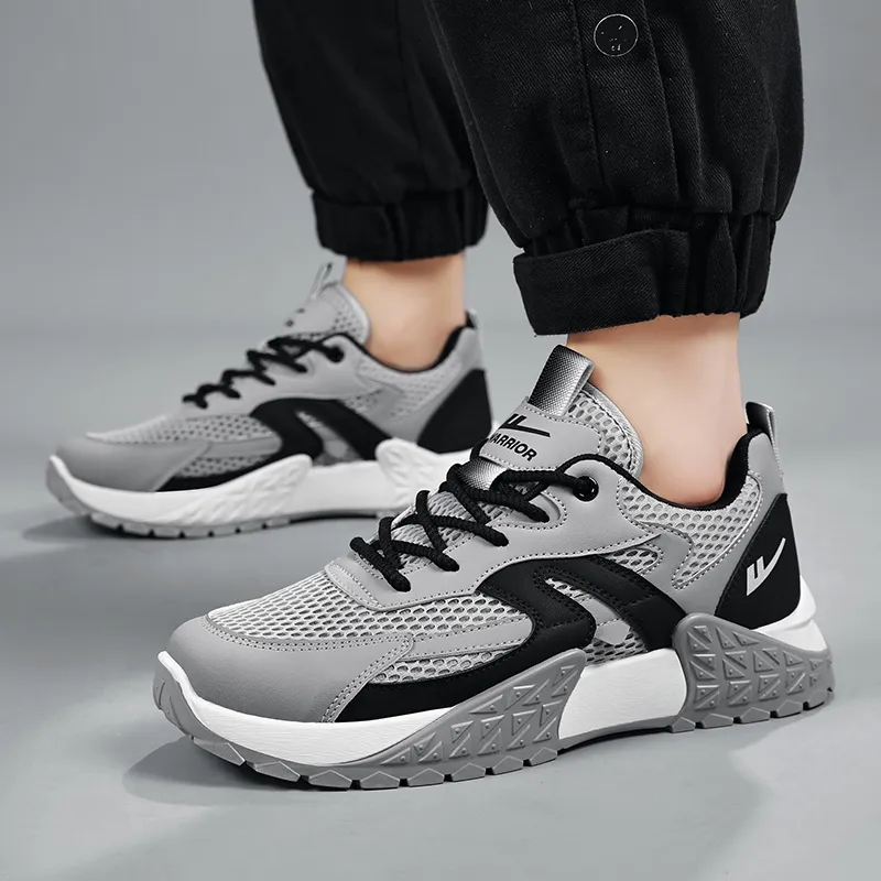 Warrior Height-Enhancing Wear-Resistant Lightweight Low-Top Casual Shoes Men's-15
