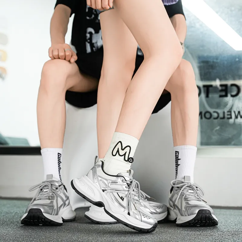 Warrior Abrasion Resistant Lightweight Height Increasing Low Top Chunky Sneakers Unisex-6