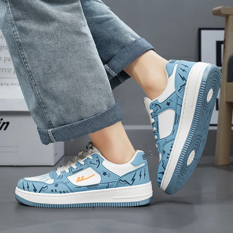Warrior Air Force 1 Puffy Shoes Low-Top Skateboard Shoes Unisex-15