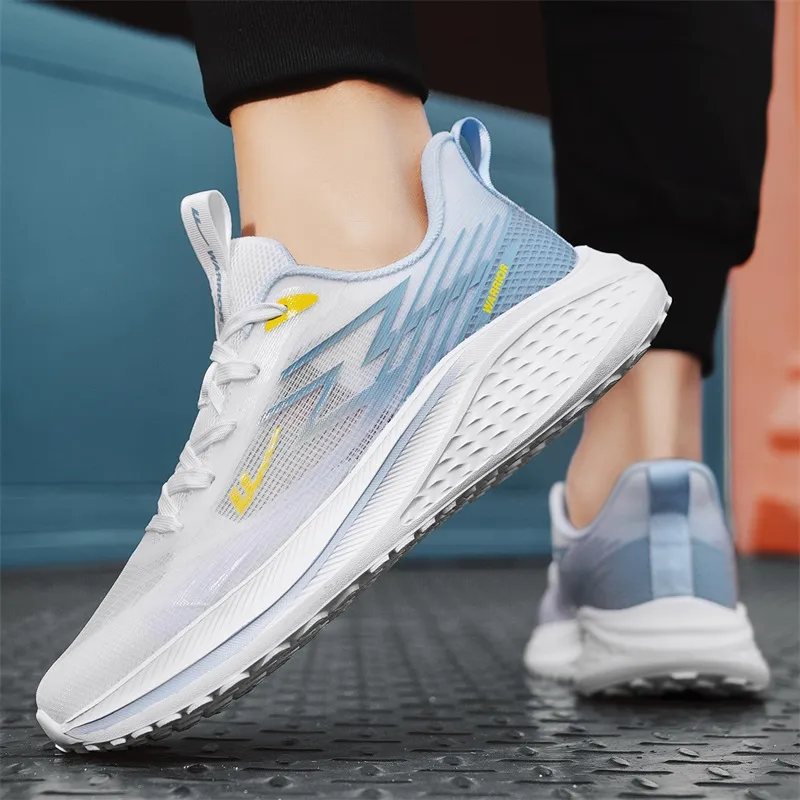 WARRIOR Running Shoes Men Low Top White Blue Yellow/Gray Blue Green/Gray Moon Orange/Black White-6