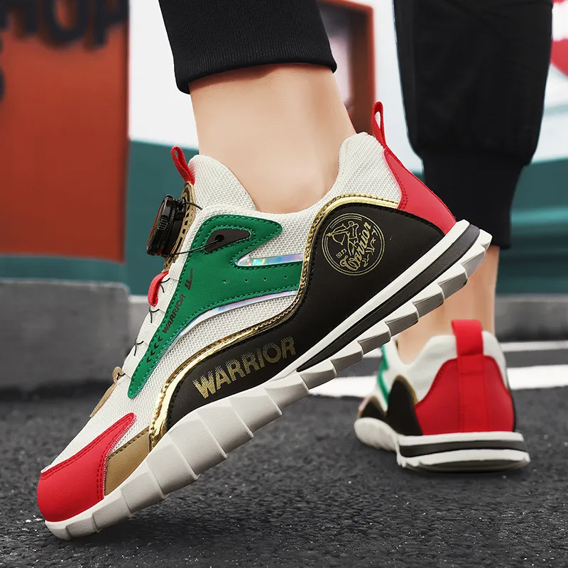WARRIOR Casual Shoes Men Low Top White Khaki/White Khaki Blue/Beige Red Green-23