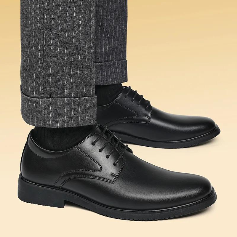 Warrior Fashion Business Dress Shoes Men's Black-13