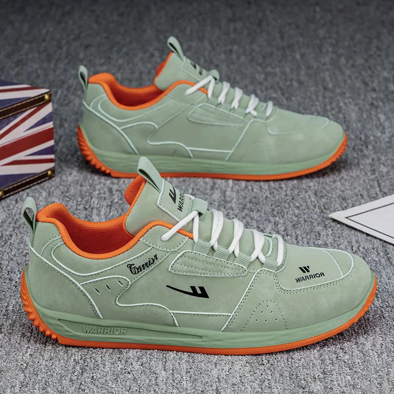 WARRIOR Running Shoes Men Low Top Green-3