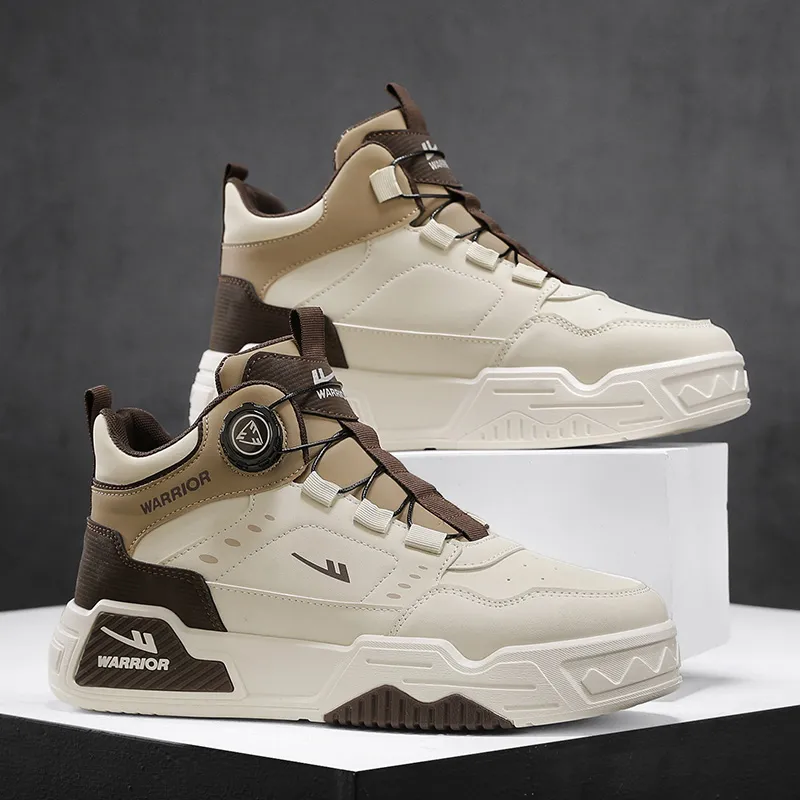 WARRIOR Martin Boots Men Black/Khaki/Beige Brown-20