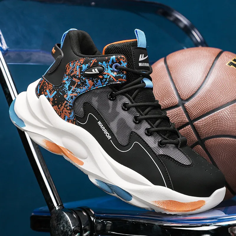 Warrior Cushioning Support Wear-Resistant Basketball Shoes Men's-17