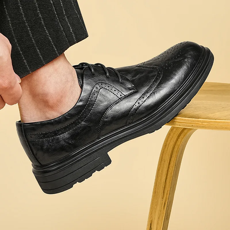 Warrior Fashion Business Dress Shoes Men's Black-8