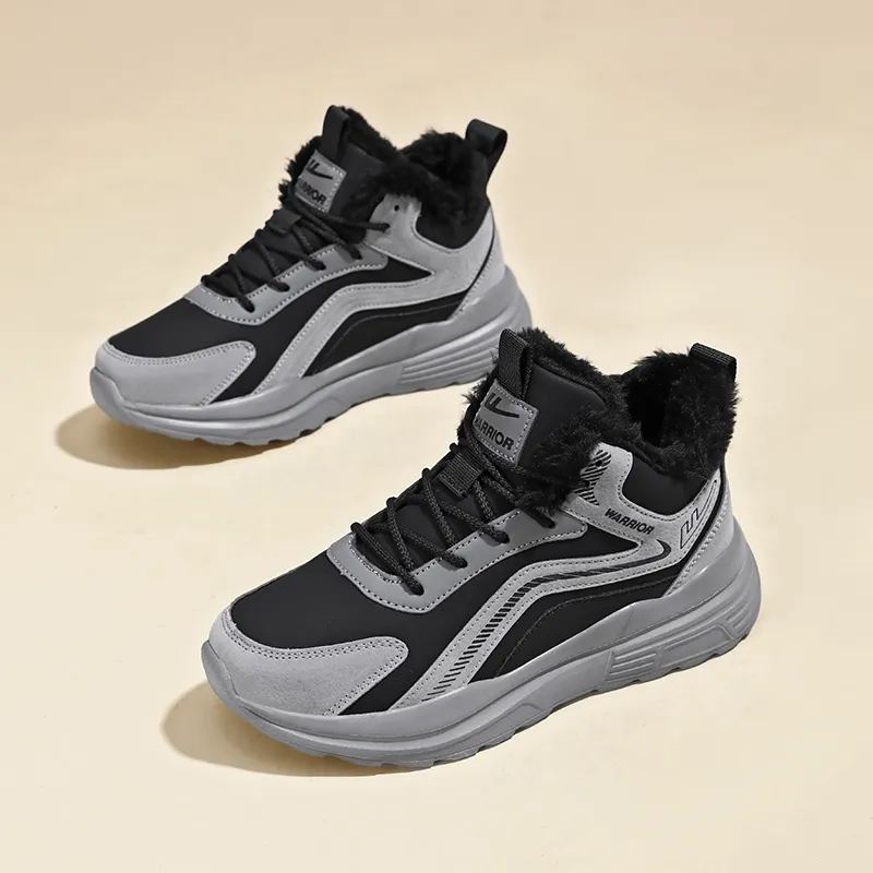 Warrior Insulated Shoes Athletic Shoes Warm Height Increasing Wear Resistant Slip Resistant Snow Boots Unisex-14
