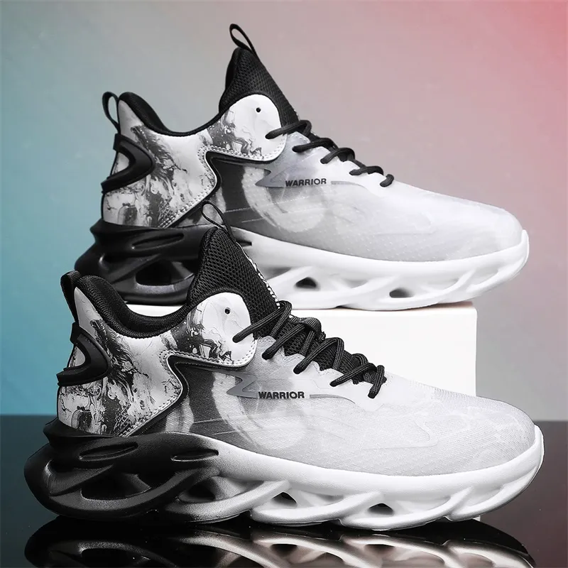 Warrior Cushioning, Wear Resistant High Top Basketball Shoes Men's-19