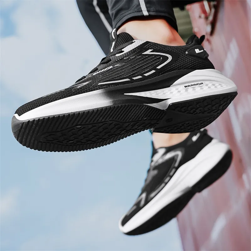 WARRIOR Running Shoes Men Low Top White/Green/Orange/Black-13