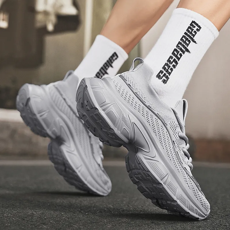 Warrior Wear Resistant Breathable Height Increasing Low Top Chunky Sneakers Men's-20