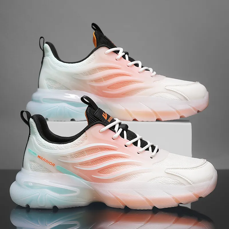 Warrior Cushioned Height Increase Wear Resistant Breathable Low Top Chunky Sneakers Men's-19