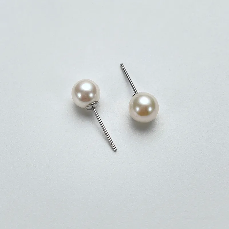 DARA Pearl Stud Earrings Women's-2