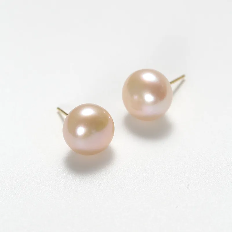 DARA Freshwater Pearl Stud Earrings Women's-2