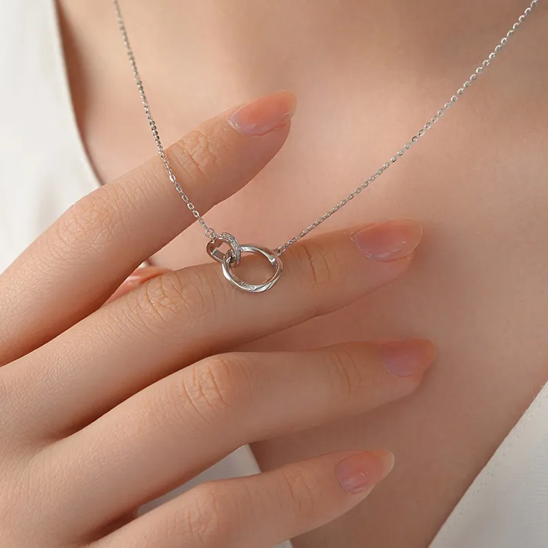 DARA 925 Sterling Silver Necklaces Women's-4