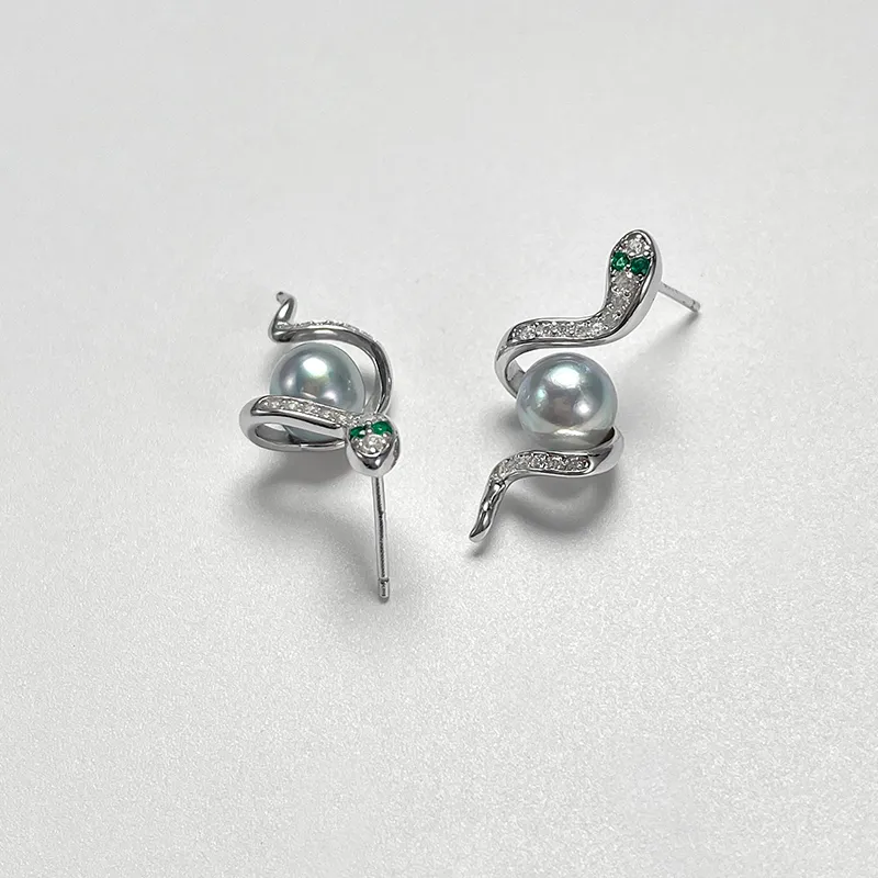 DARA Pearl Stud Earrings Women's-2