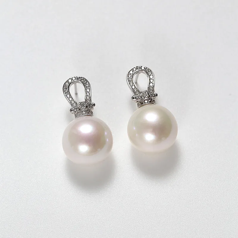 DARA Freshwater Pearl Stud Earrings Women's-3