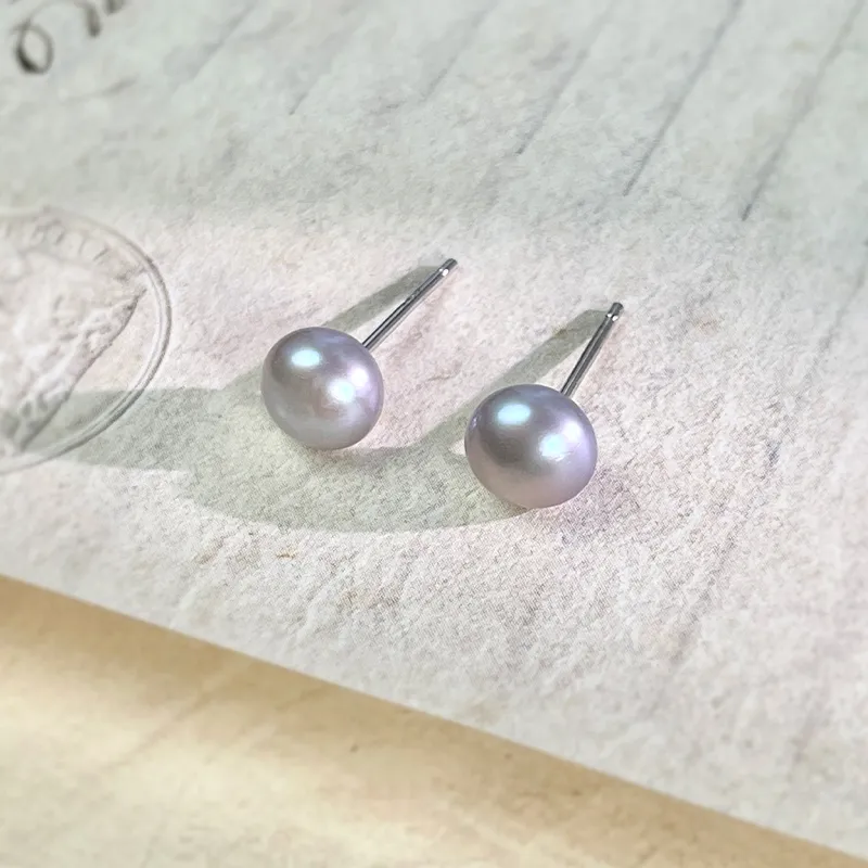 DARA Pearl Stud Earrings Women's-5