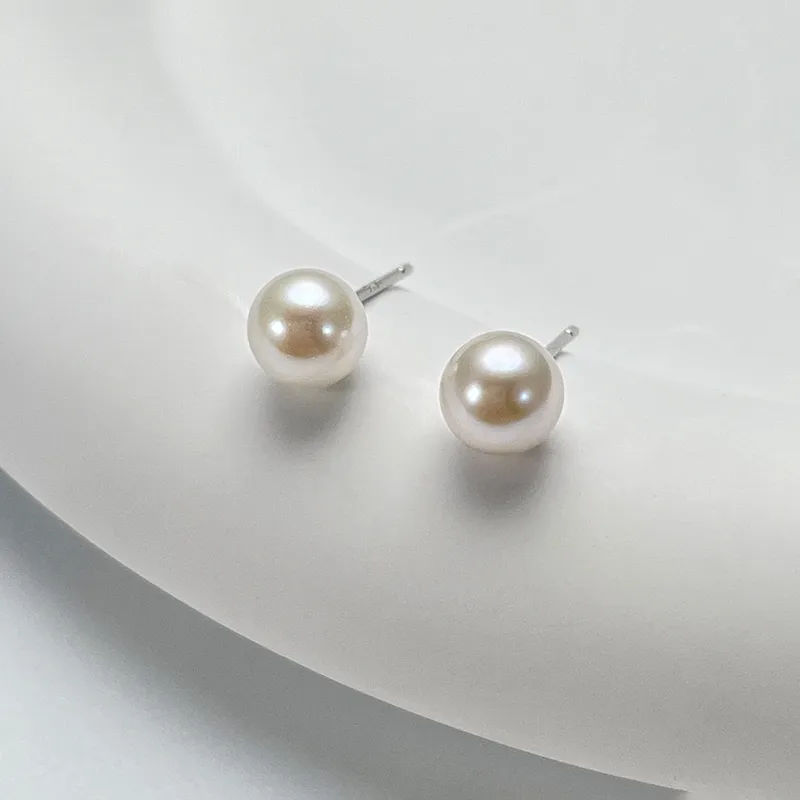 DARA Pearl Stud Earrings Women's-4