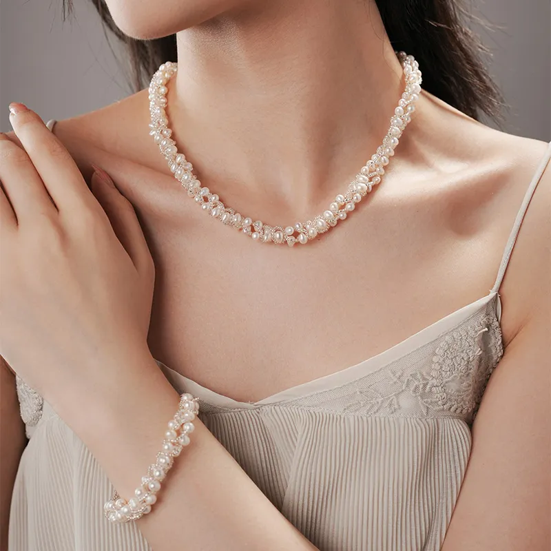 DARA Freshwater Pearl Necklace Set Women's-1
