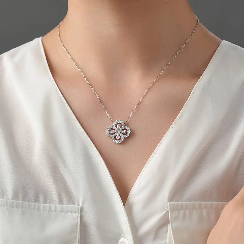 DARA 925 Sterling Silver Necklaces Women's-4